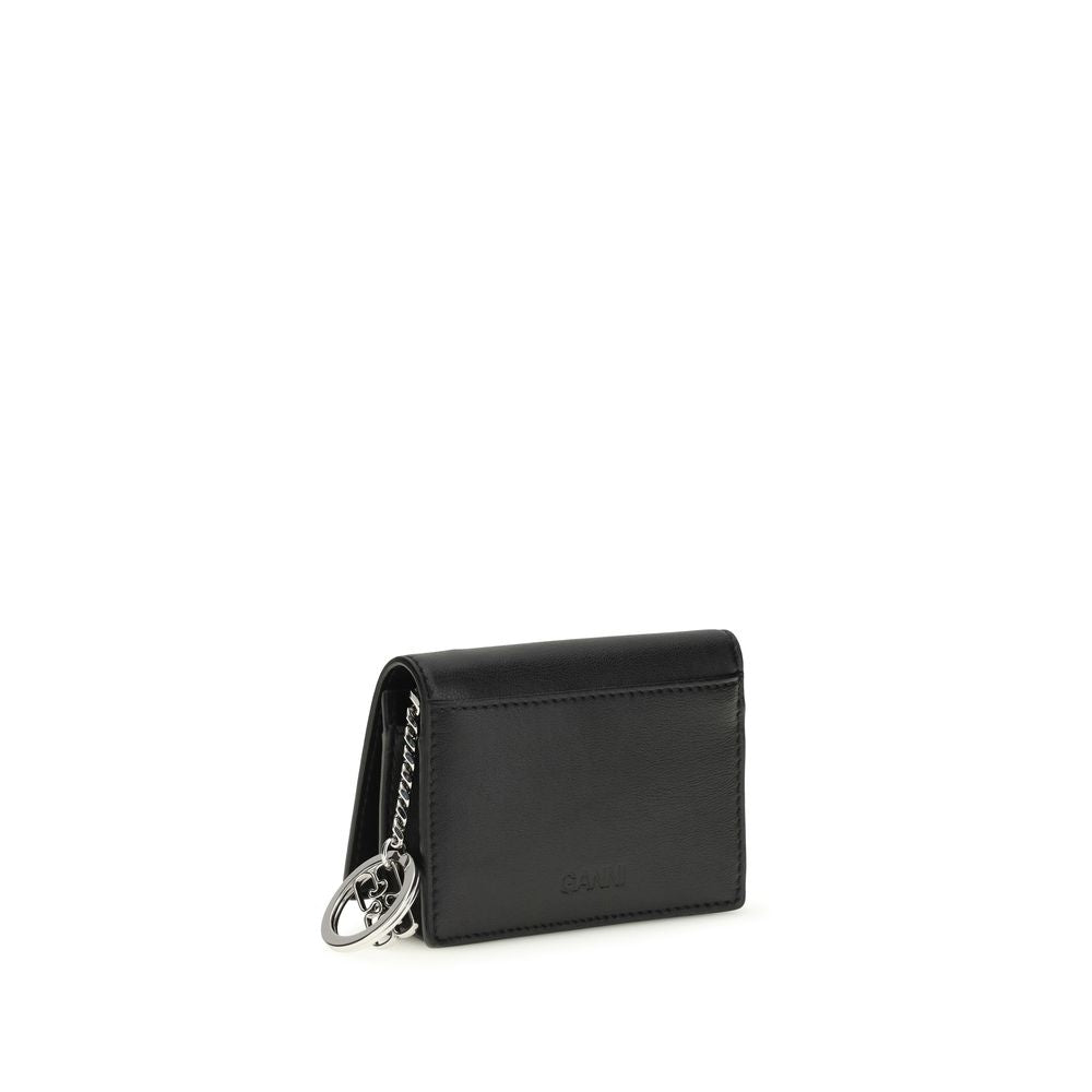 Ganni Black Polyester Wallet