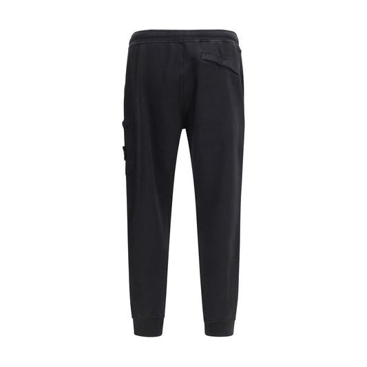 Stone Island Black Cotton Athletic Pants