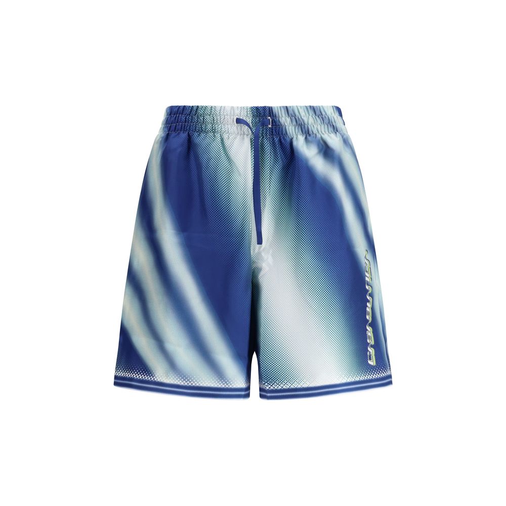 Casablanca Blue Silk Bermuda Shorts