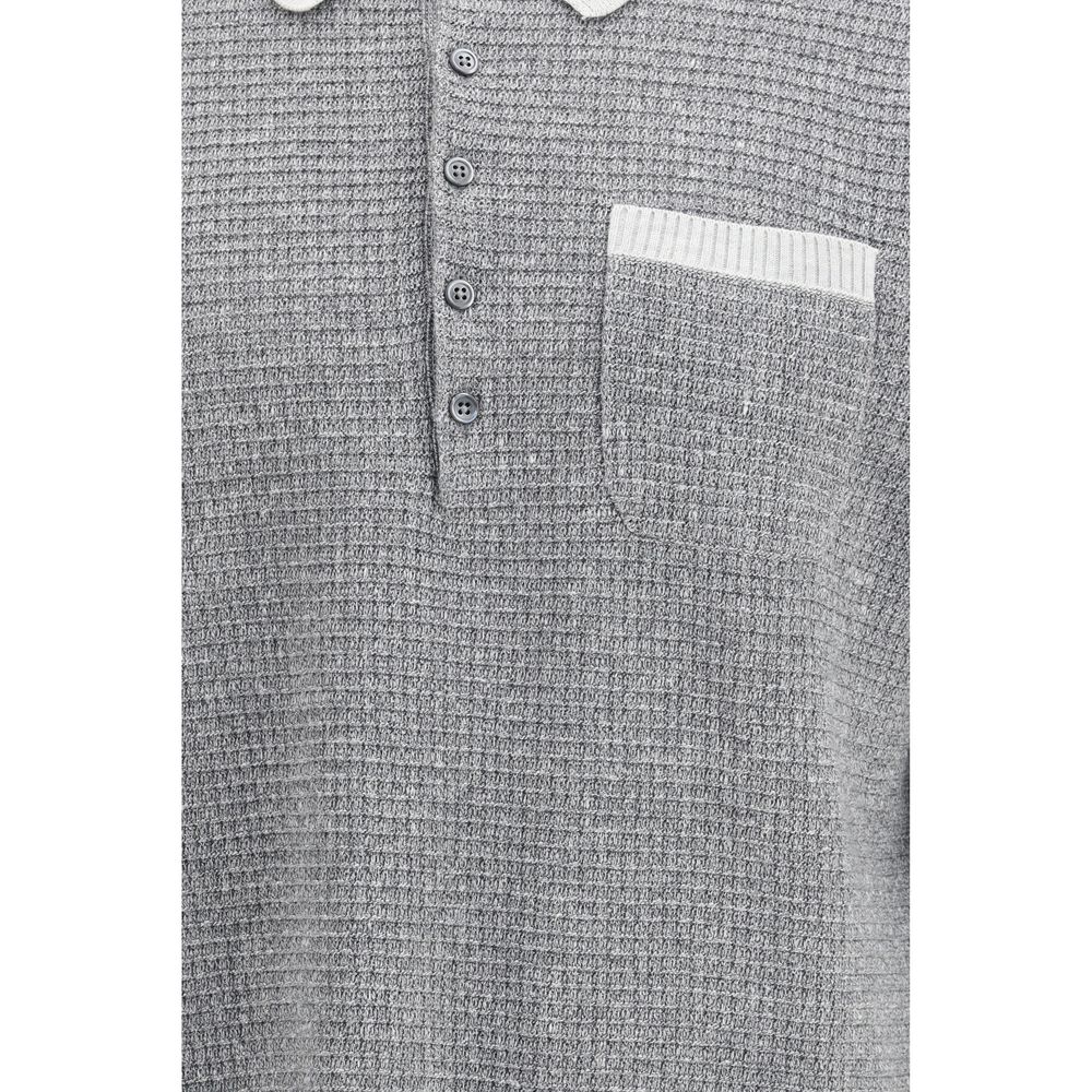 Thom Browne Gray Linen Dress Shirt