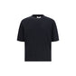 Laneus Black Cotton T-Shirt