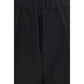 Laneus Black Viscose Bermuda Shorts