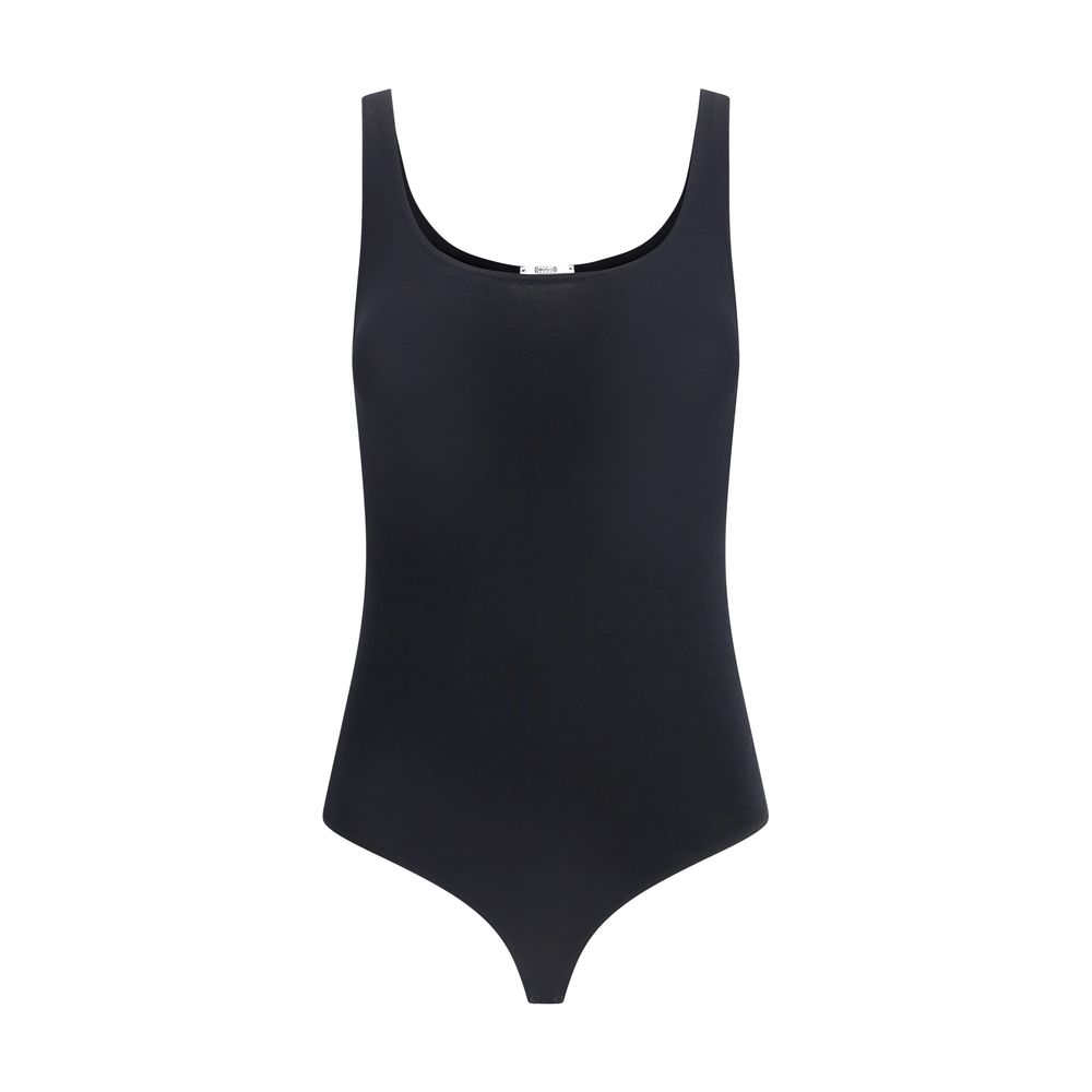 Wolford Black Cotton Bodysuit