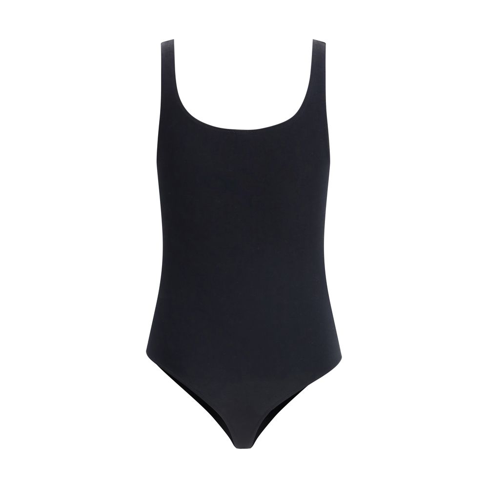 Wolford Black Cotton Bodysuit