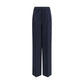 Prada Blue Silk Casual Pants