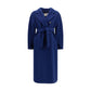 Max Mara Blue Fleece Wool Coat