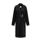 Max Mara Black Fleece Wool Coat