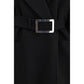 Max Mara Black Fleece Wool Coat