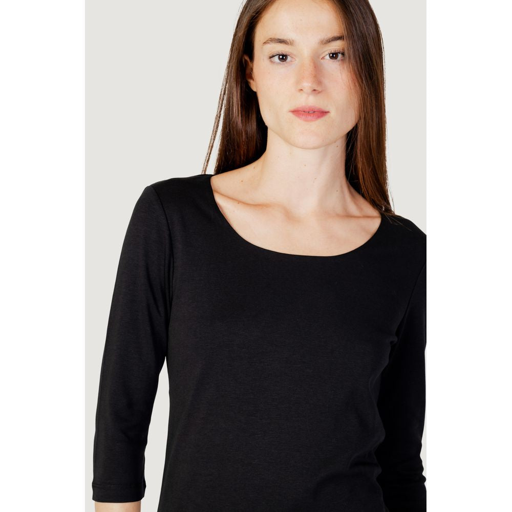 Street One Black Cotton Long Sleeve T-Shirt
