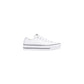Converse White Leather Platform Sneakers