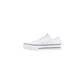 Converse White Leather Platform Sneakers