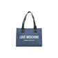 Love Moschino Blue Cotton Handbag