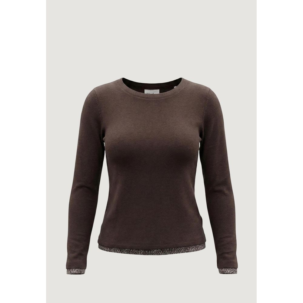 Street One Brown Cotton Long Sleeve T-Shirt