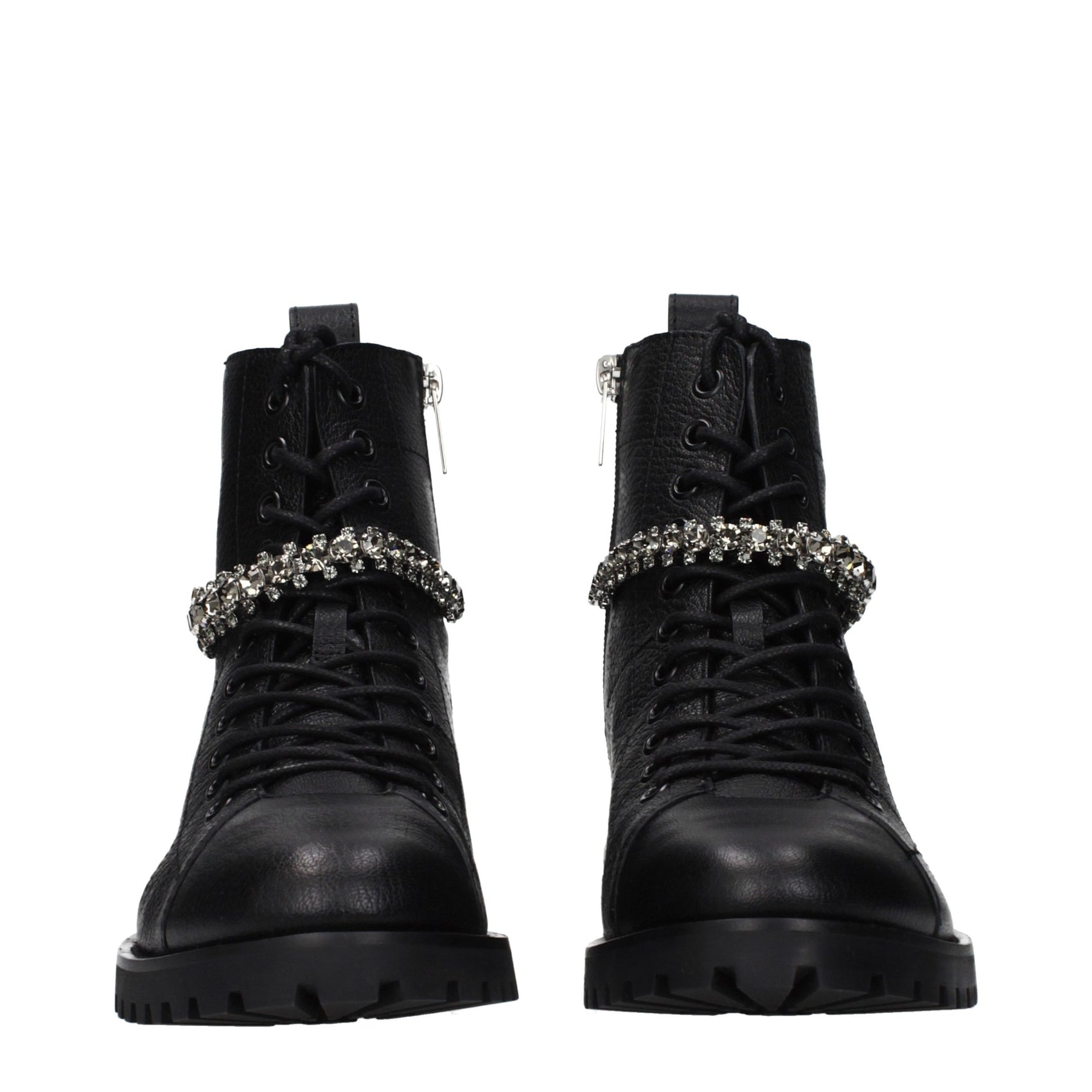 Jimmy Choo Black Leather Ankle Boots