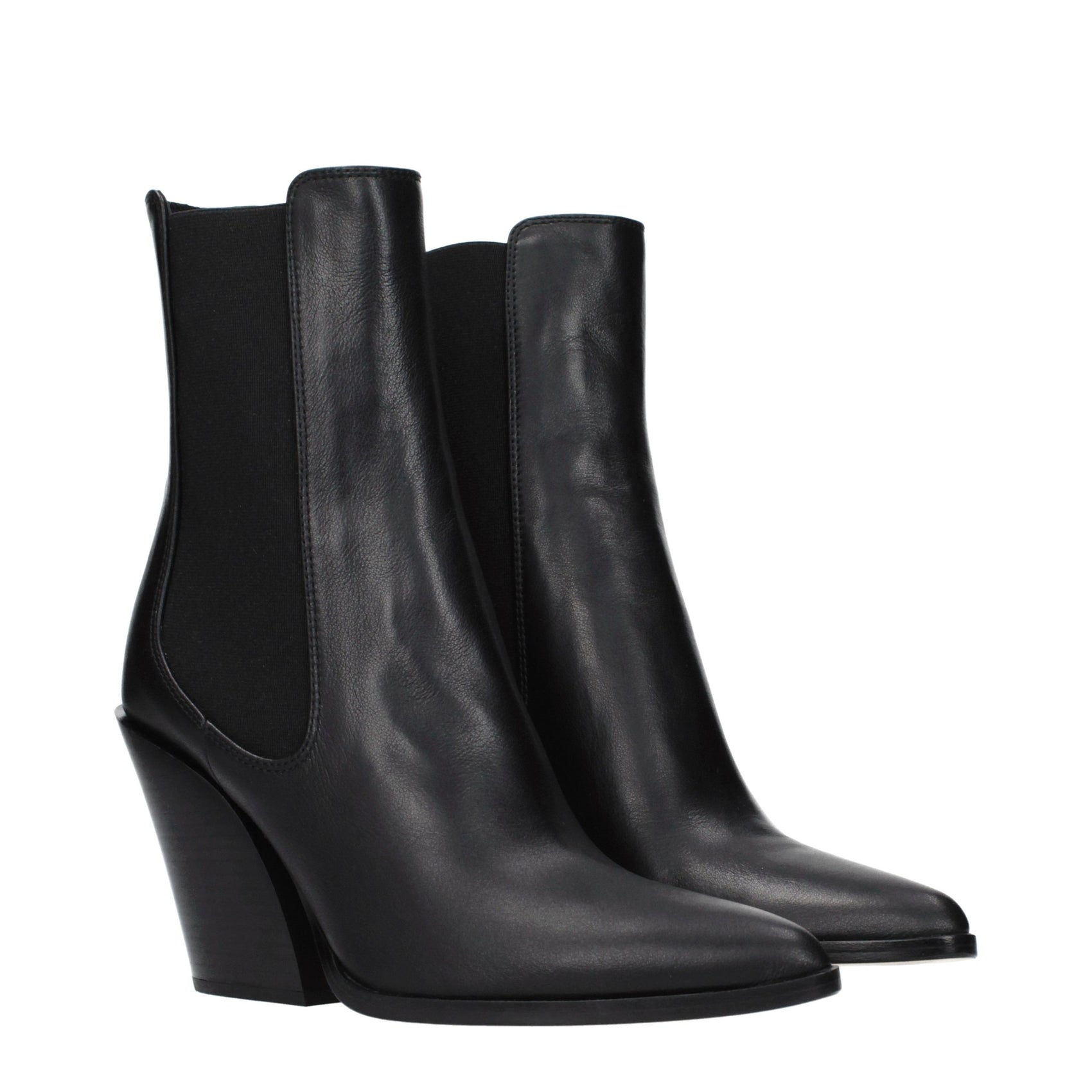 Jimmy Choo Black Leather Ankle Boots