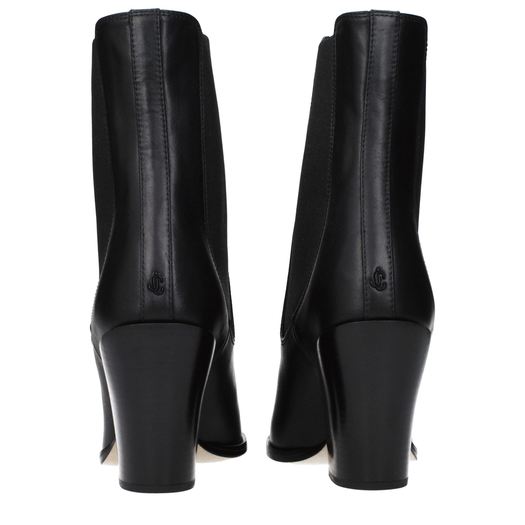 Jimmy Choo Black Leather Ankle Boots