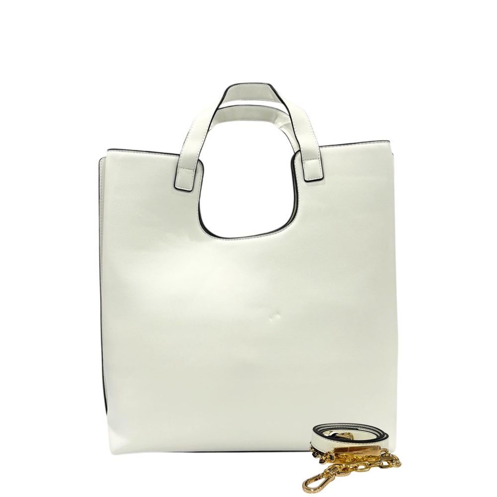 Twinset White PU Women Handbag