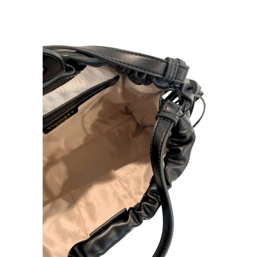 Twinset Black PU Women Shoulder Bag