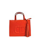 Twinset Orange Faux Leather Women Handbag