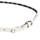 Costume National White Leather Studded Cintura Belt