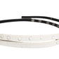 Costume National White Leather Studded Cintura Belt