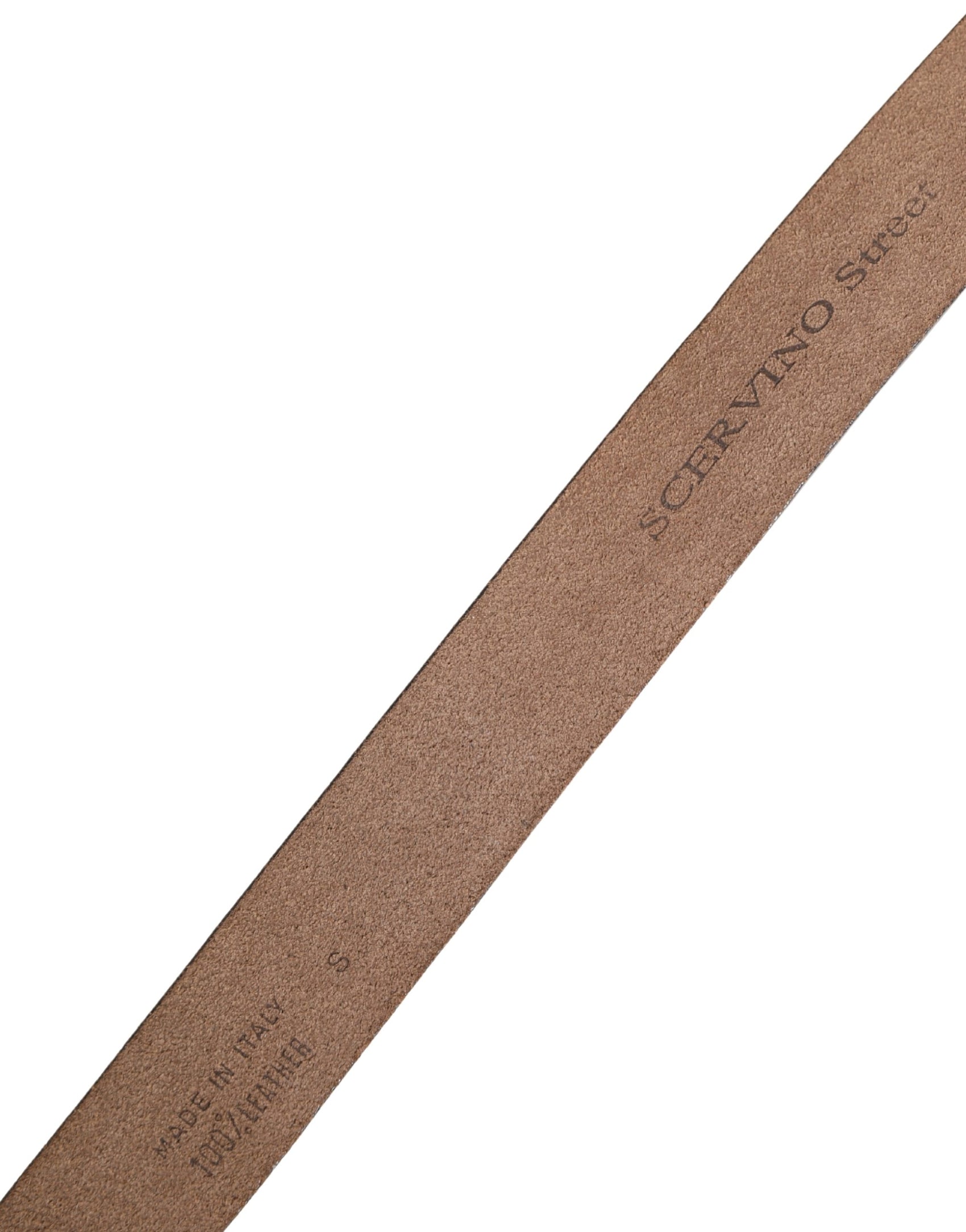 Scervino Street Women Green Leather Croco Print Studded Belt