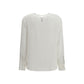 Max Mara White Triacetate Blouse