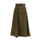 Burberry Bicolor Cotton Midi Skirt