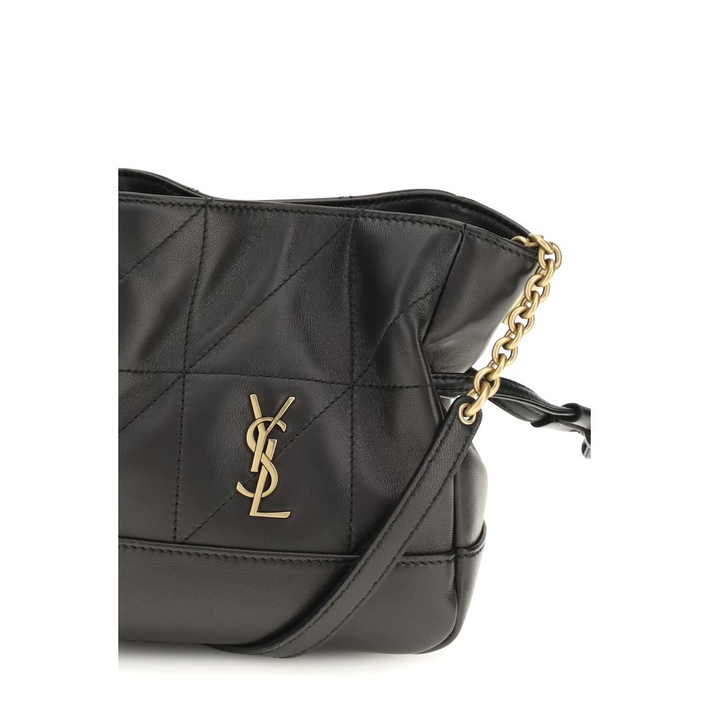 Saint Laurent Black Lamb Ovis Aries Aries Shoulder Bag