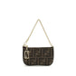 Fendi Brown Fabric Shoulder Bag