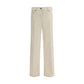 Valentino Beige Cotton Flared Jeans