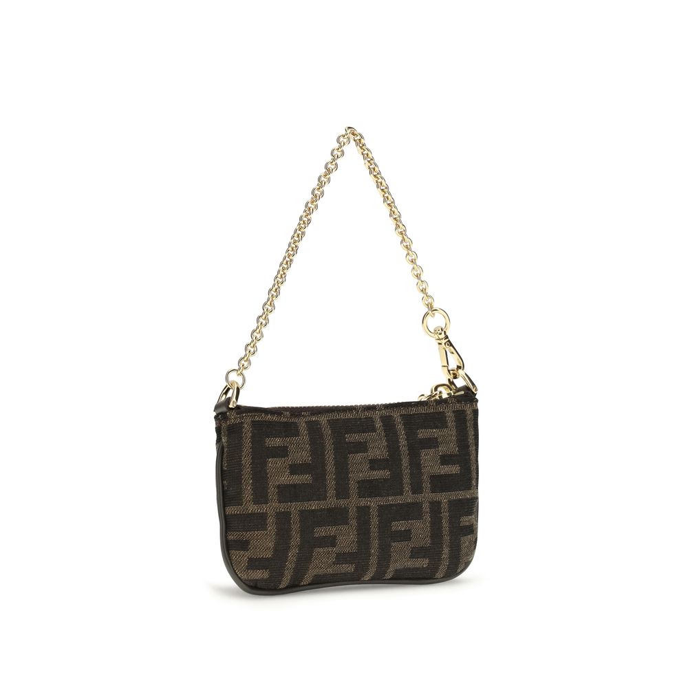 Fendi Brown Fabric Shoulder Bag