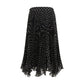 Valentino Black Viscose Midi Skirt