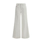 Diesel White Cotton Flared Jeans