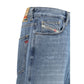 Diesel Blue Cotton Relaxed Fit Jeans