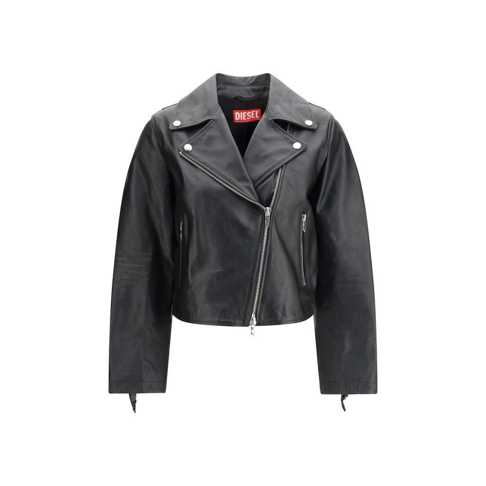 Diesel Black Leather Jacket