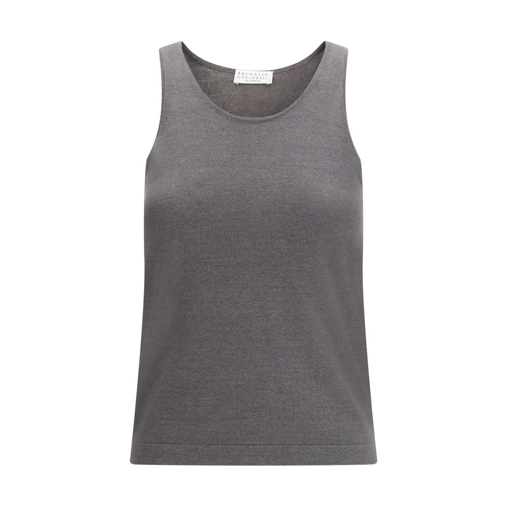 Brunello Cucinelli Gray Cashmere Tank Tops