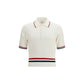 Thom Browne White Cotton Polo Shirt