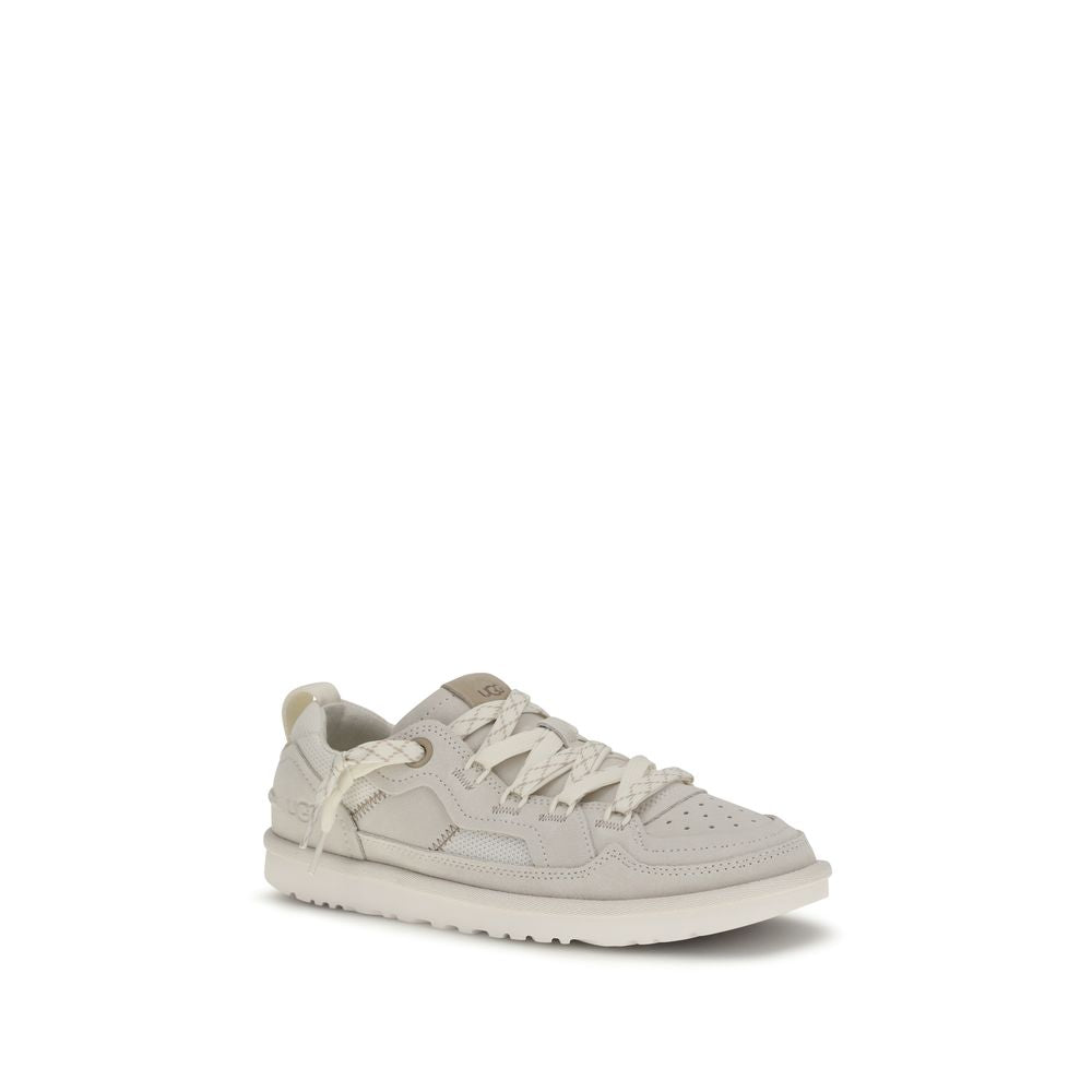 UGG Gray Calf Leather Bos Taurus Low Top Sneakers