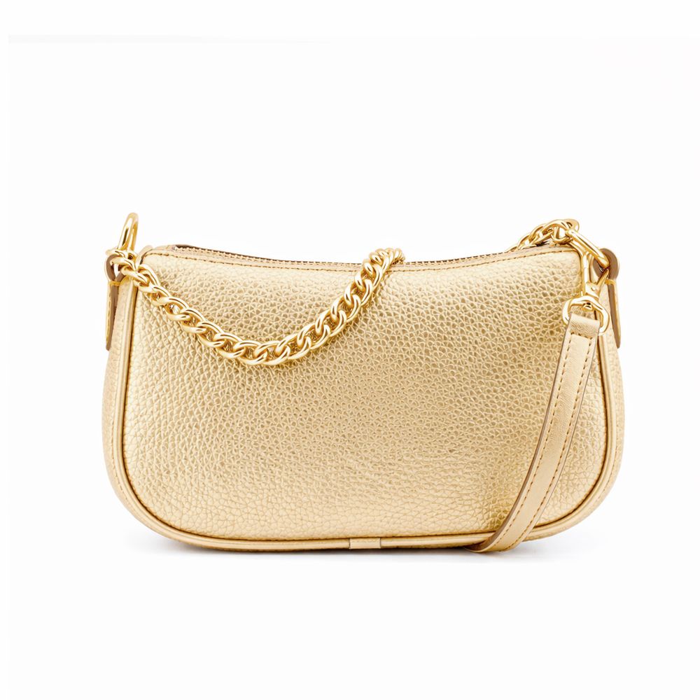Michael Kors Gold Leather Shoulder Bag