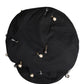 Dolce & Gabbana Men Black Cotton Embellished Newsboy Capello Hat