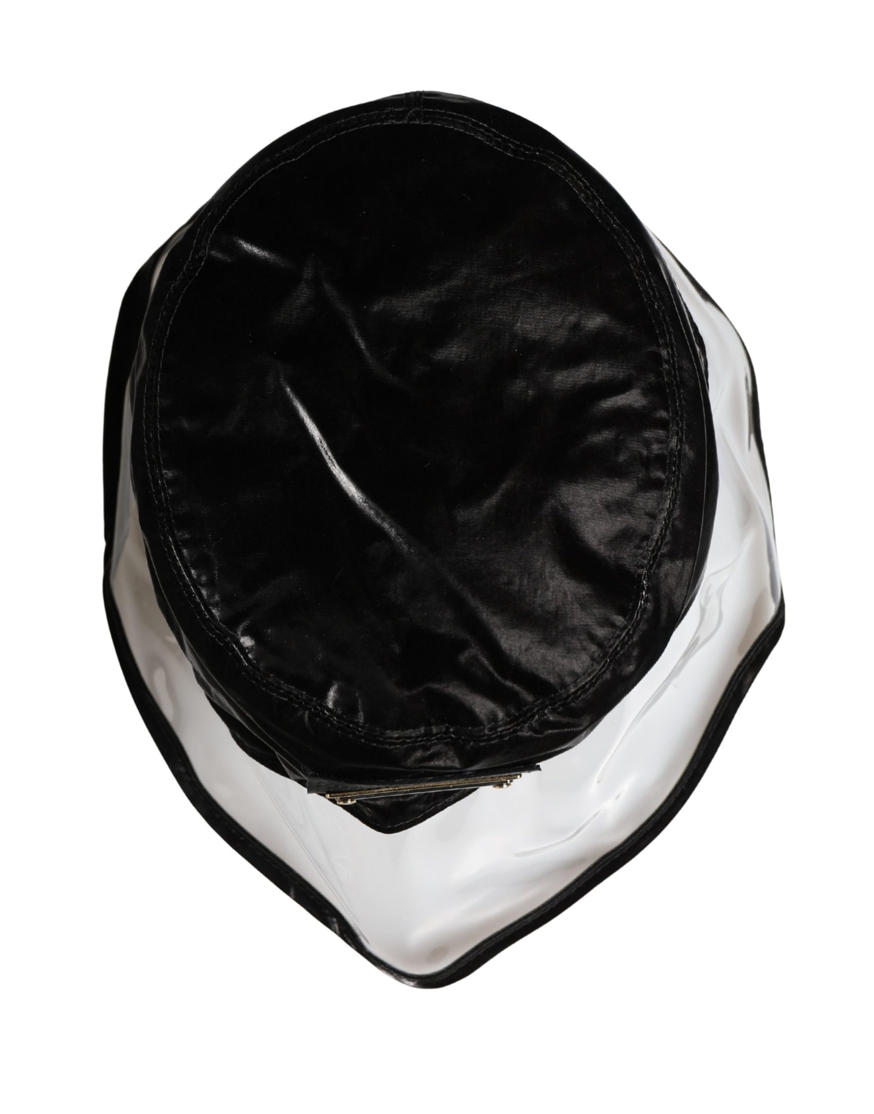 Dolce & Gabbana Black Nylon Plastic Fisherman Bucket Capello Hat