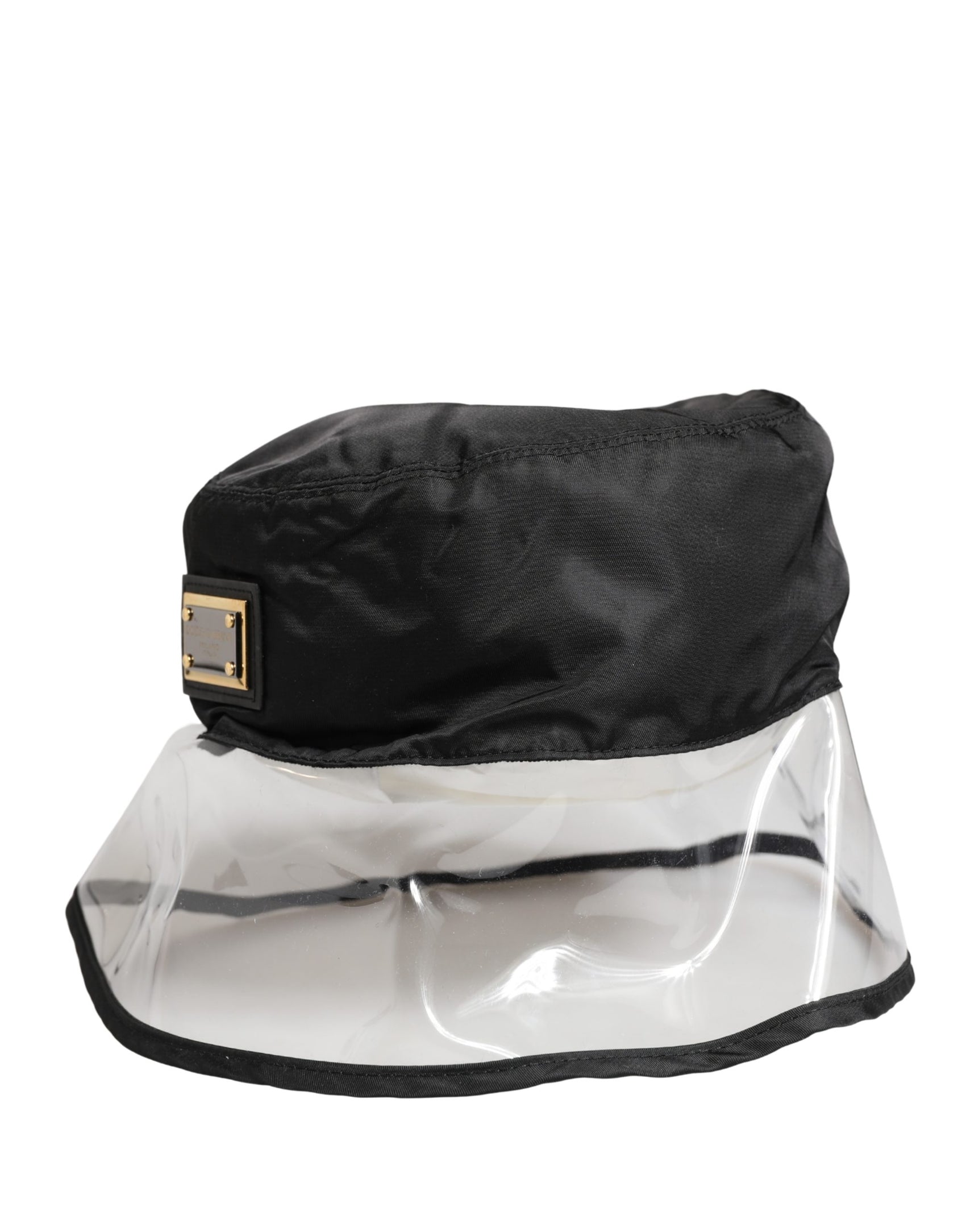 Dolce & Gabbana Men Black Plastic Fisherman Bucket Capello Hat