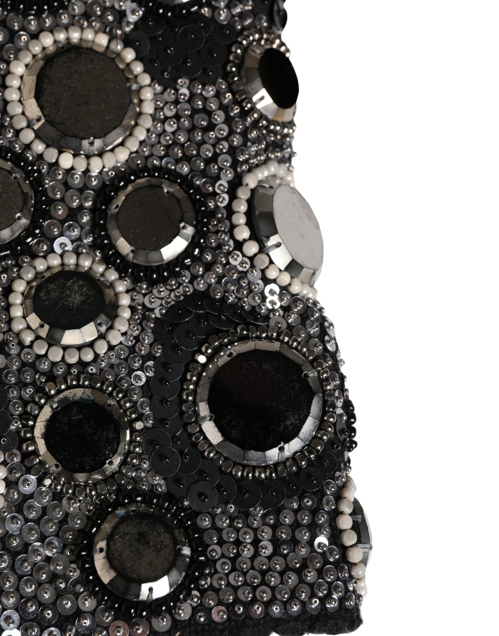 Dolce & Gabbana Black Wool Crystal Embellished Balaclava Hat