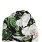 Dolce & Gabbana Black Floral Motif Turban Headwear Women Hat