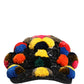 Dolce & Gabbana Multicolor Pom Poms Sequin Embellishment Hat