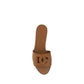 Dolce & Gabbana Brown Calf Leather Bos Taurus Flat Sandals