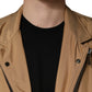 Dolce & Gabbana Brown Single Breasted Layered Coat Jacket