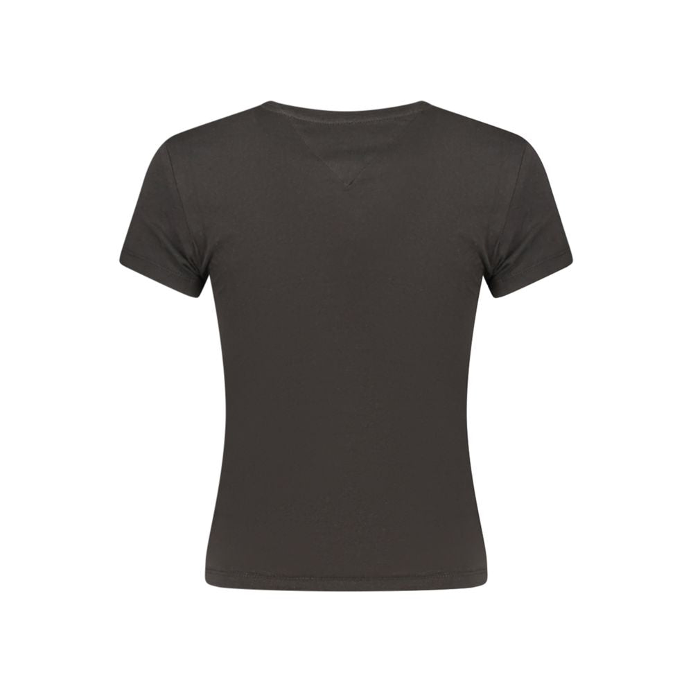 Tommy Hilfiger Black Cotton Women T-Shirt