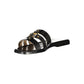 Twinset Black Leather Women's Sandal